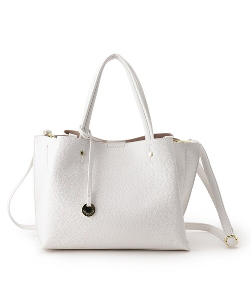 DRESKIP(ドレスキップ)の「◆【軽量】あおりポケット2WAYト-ト(ショルダーバッグ・レディース・グレー/ダークグリーン/アイボリー・00)」の2枚目の写真