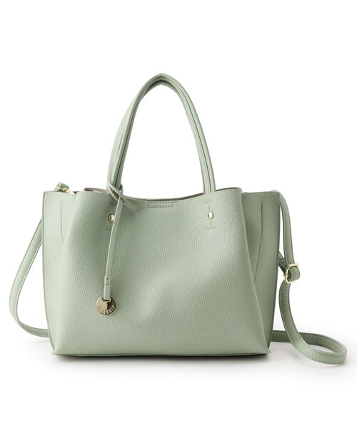 DRESKIP(ドレスキップ)の「◆【軽量】あおりポケット2WAYト-ト(ショルダーバッグ・レディース・グレー/ダークグリーン/アイボリー・00)」の11枚目の写真