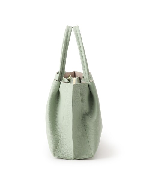 DRESKIP(ドレスキップ)の「◆【軽量】あおりポケット2WAYト-ト(ショルダーバッグ・レディース・グレー/ダークグリーン/アイボリー・00)」の4枚目の写真