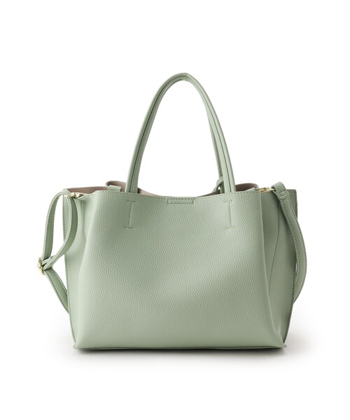 DRESKIP(ドレスキップ)の「◆【軽量】あおりポケット2WAYト-ト(ショルダーバッグ・レディース・グレー/ダークグリーン/アイボリー・00)」の14枚目の写真