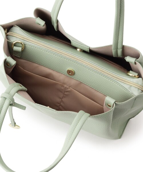 DRESKIP(ドレスキップ)の「◆【軽量】あおりポケット2WAYト-ト(ショルダーバッグ・レディース・グレー/ダークグリーン/アイボリー・00)」の8枚目の写真