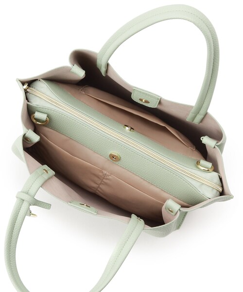 DRESKIP(ドレスキップ)の「◆【軽量】あおりポケット2WAYト-ト(ショルダーバッグ・レディース・グレー/ダークグリーン/アイボリー・00)」の7枚目の写真