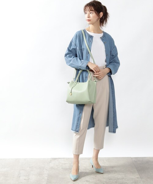 DRESKIP(ドレスキップ)の「◆【軽量】あおりポケット2WAYト-ト(ショルダーバッグ・レディース・グレー/ダークグリーン/アイボリー・00)」の15枚目の写真