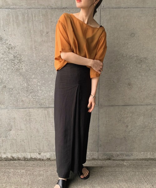 select MOCA by son（セレクトモカバイソン）の「オーバーシア―トップス（シャツ/ブラウス・レディース・ブラック/オリーブ/ライトブラウン/ライトベージュ/スモークピンク・FREE/SMALL）」の12枚目の写真