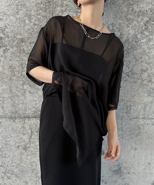 select MOCA by son（セレクトモカバイソン）の「オーバーシア―トップス（シャツ/ブラウス・レディース・ブラック/オリーブ/ライトブラウン/ライトベージュ/スモークピンク・FREE/SMALL）」の22枚目の写真