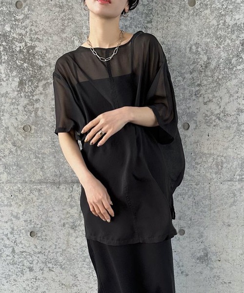 select MOCA by son(セレクトモカバイソン)の「【定番】オーバーシア―トップス(シャツ/ブラウス・レディース・ブラック/オリーブ/ライトブラウン/ライトベージュ/スモークピンク・FREE/SMALL)」の17枚目の写真