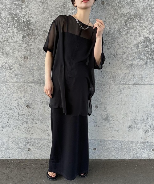 select MOCA by son(セレクトモカバイソン)の「【定番】オーバーシア―トップス(シャツ/ブラウス・レディース・ブラック/オリーブ/ライトブラウン/ライトベージュ/スモークピンク・FREE/SMALL)」の16枚目の写真