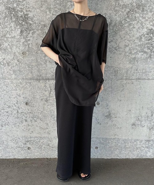 select MOCA by son（セレクトモカバイソン）の「オーバーシア―トップス（シャツ/ブラウス・レディース・ブラック/オリーブ/ライトブラウン/ライトベージュ/スモークピンク・FREE/SMALL）」の14枚目の写真