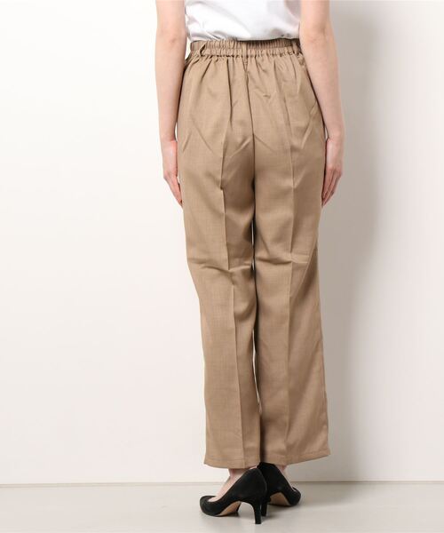 HONEYSUCKLE ROSE(ハニーサックルローズ)の「【HONEYSUCKLE ROSE】イージーストレートパンツ(スラックス・レディース・ベージュ/ブラック・L/M)」の4枚目の写真