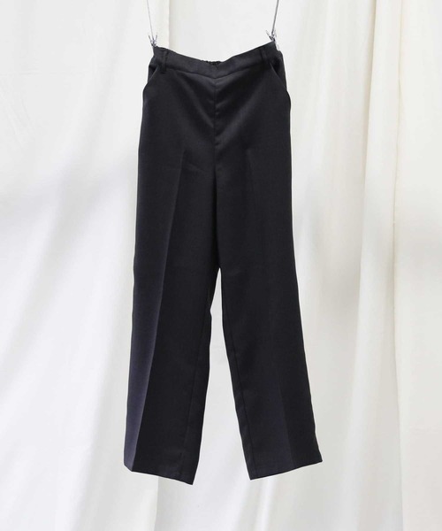 HONEYSUCKLE ROSE(ハニーサックルローズ)の「【HONEYSUCKLE ROSE】イージーストレートパンツ(スラックス・レディース・ベージュ/ブラック・L/M)」の5枚目の写真