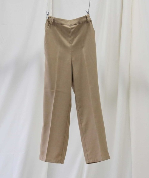 HONEYSUCKLE ROSE(ハニーサックルローズ)の「【HONEYSUCKLE ROSE】イージーストレートパンツ(スラックス・レディース・ベージュ/ブラック・L/M)」の9枚目の写真