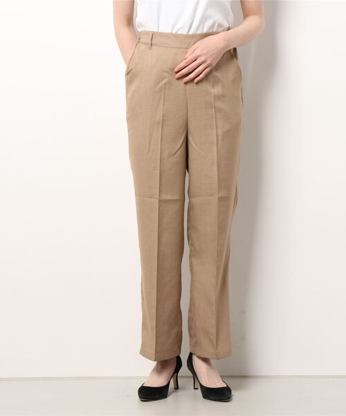 HONEYSUCKLE ROSE(ハニーサックルローズ)の「【HONEYSUCKLE ROSE】イージーストレートパンツ(スラックス・レディース・ベージュ/ブラック・L/M)」の12枚目の写真