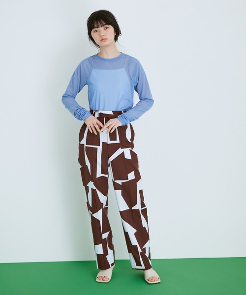 ADAM ET ROPE'（アダムエロペ）の「チュールシアープルオーバー（Tシャツ/カットソー・レディース・ブラック/ブルー/ホワイト・FREE）」の6枚目の写真