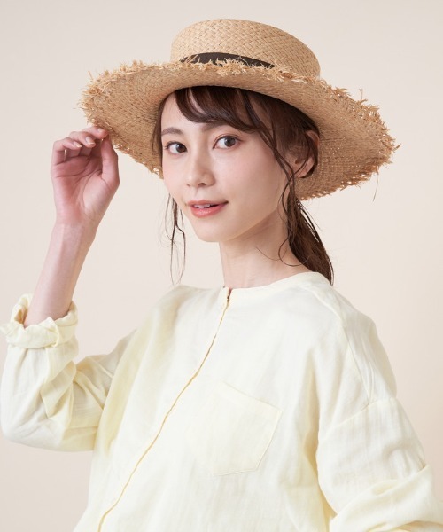 Santelli Francesca（サンテッリフランチェスカ）の「【Santelli Francesca】ハット（ハット・レディース・ベージュ・FREE）」の3枚目の写真