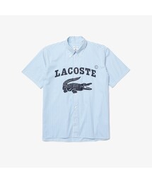 LACOSTE L!VE | ラコステライブ ビッグプリントストライプシャツ(シャツ/ブラウス)
