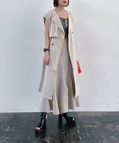 PAGEBOY(ページボーイ)の「スリットメローマーメイドスカート(スカート・レディース・ブラック/ベージュ/カーキ・FREE)」の10枚目の写真