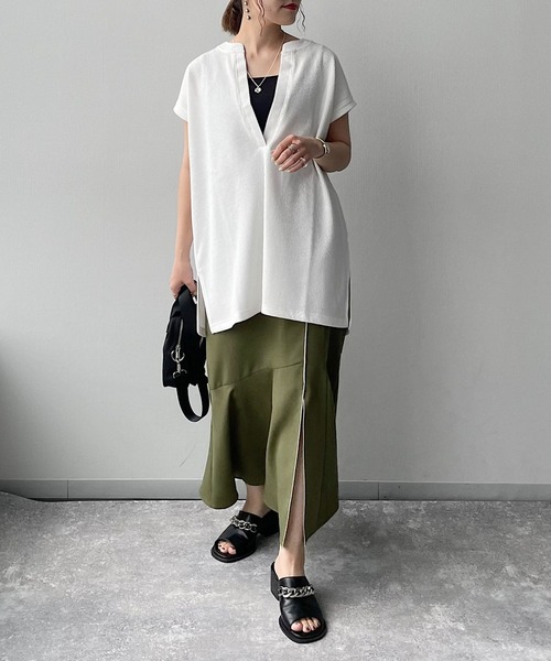 PAGEBOY(ページボーイ)の「スリットメローマーメイドスカート(スカート・レディース・ブラック/ベージュ/カーキ・FREE)」の15枚目の写真