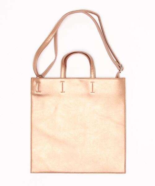 ehka sopo（エヘカソポ）の「ペタンコトートショルダーバッグ（ショルダーバッグ・レディース・シルバー/ゴールド/ブラック・ﾌﾘ-）」の7枚目の写真