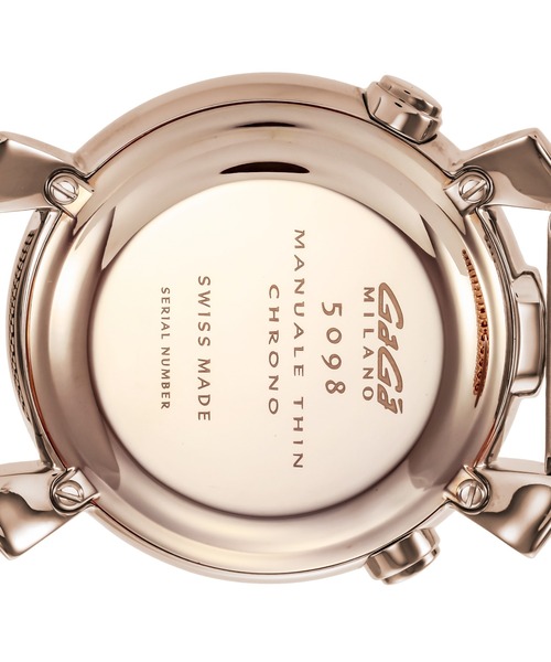 GaGa MILANO(ガガミラノ)の「GaGa MILANO/ガガミラノ THINCHRONO46MM 腕時計 509802BR-NEW メンズ(アナログ腕時計・メンズ・ピンクゴールド・FREE)」の7枚目の写真