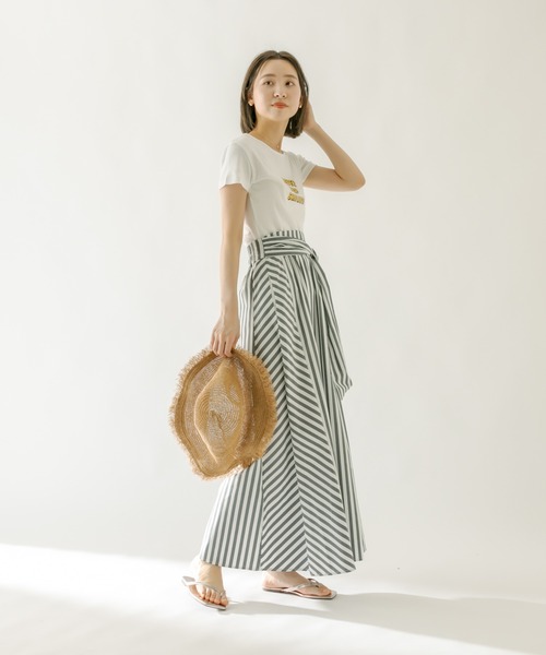 mystic（ミスティック）の「SMILING チビTシャツ（Tシャツ/カットソー・レディース・ブラック/ネイビー/オフホワイト・FREE）」の10枚目の写真