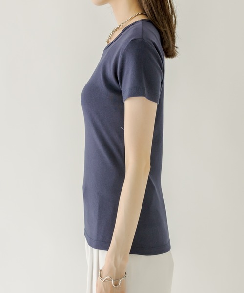 mystic（ミスティック）の「SMILING チビTシャツ（Tシャツ/カットソー・レディース・ブラック/ネイビー/オフホワイト・FREE）」の18枚目の写真