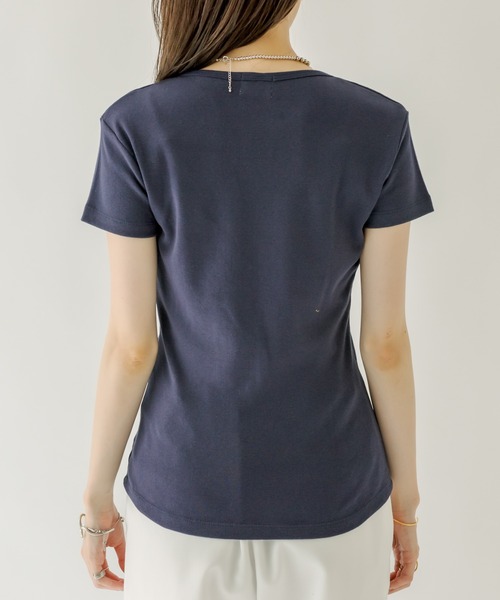 mystic（ミスティック）の「SMILING チビTシャツ（Tシャツ/カットソー・レディース・ブラック/ネイビー/オフホワイト・FREE）」の19枚目の写真