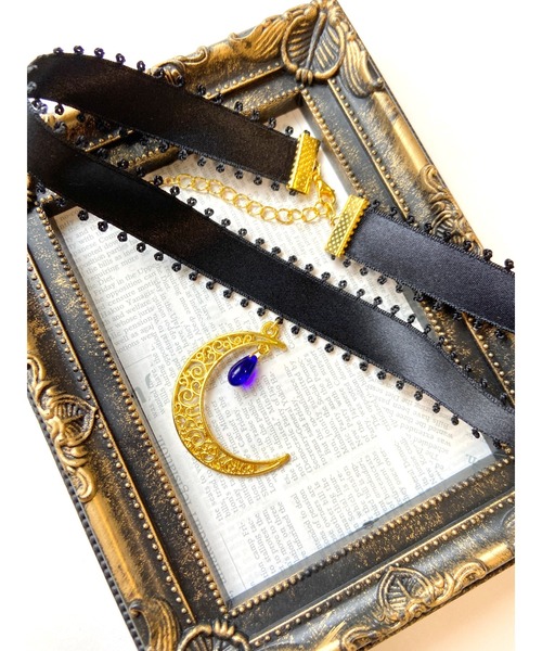 tone（トーン）の「【MUURABBTI】月と雫のチョーカー(MA)（チョーカー・レディース・ブラック/ブルー/レッド/ブラック系その他・FREE）」の3枚目の写真