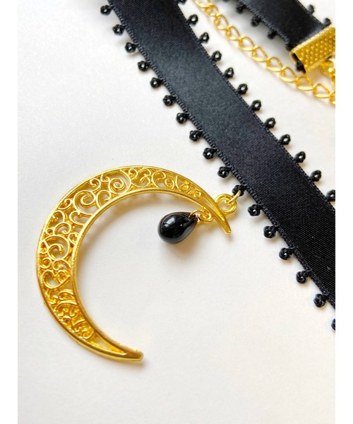 tone（トーン）の「【MUURABBTI】月と雫のチョーカー(MA)（チョーカー・レディース・ブラック/ブルー/レッド/ブラック系その他・FREE）」の5枚目の写真