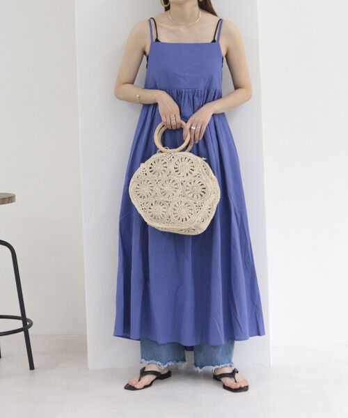 CACHELLIE(カシェリエ)の「【cachellie/カシェリエ】ラフィアサークルモチーフ トートバッグ(かごバッグ・レディース・キナリ/グリーン・FREE)」の18枚目の写真