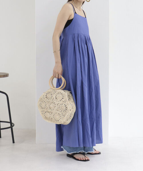 CACHELLIE(カシェリエ)の「【cachellie/カシェリエ】ラフィアサークルモチーフ トートバッグ(かごバッグ・レディース・キナリ/グリーン・FREE)」の17枚目の写真