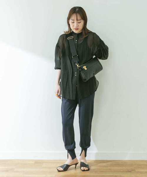 Healthknit(ヘルスニット)の「Healthknit SLIT RIB PANTS(その他パンツ・レディース・ブラック・-)」の9枚目の写真
