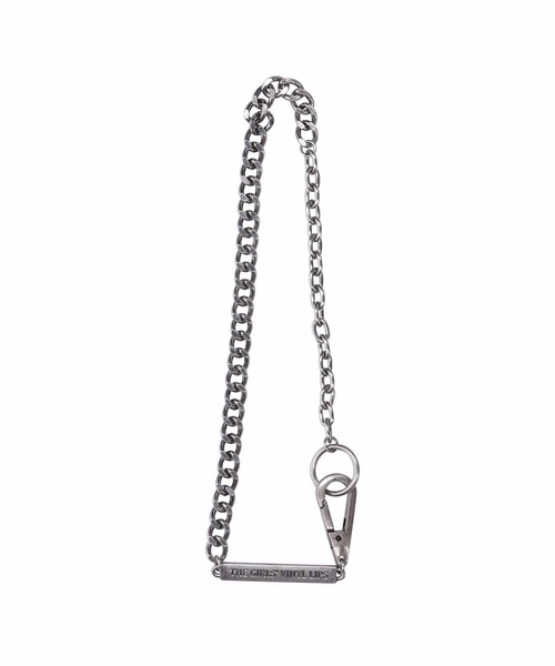 X-girl(エックスガール)の「MESSAGE CHAIN NECKLACE/プレート チェーンネックレス(ネックレス・レディース・シルバー/ゴールド・ONE SIZE)」の7枚目の写真