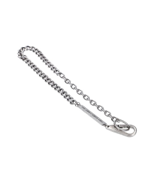 X-girl(エックスガール)の「MESSAGE CHAIN NECKLACE/プレート チェーンネックレス(ネックレス・レディース・シルバー/ゴールド・ONE SIZE)」の3枚目の写真