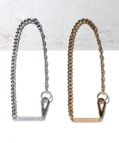 X-girl(エックスガール)の「MESSAGE CHAIN NECKLACE/プレート チェーンネックレス(ネックレス・レディース・シルバー/ゴールド・ONE SIZE)」の11枚目の写真