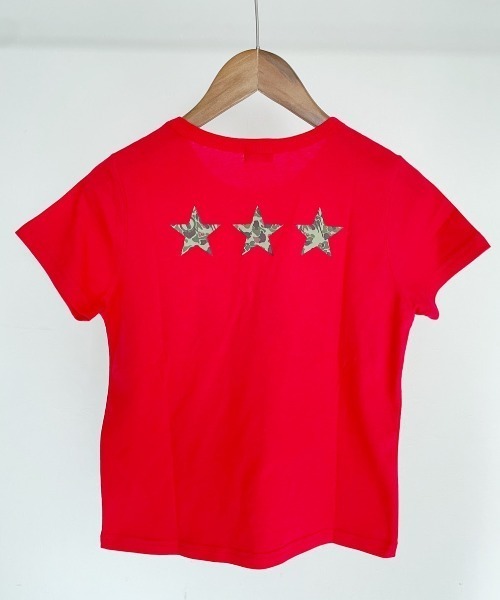NESTA(ネスタ)の「迷彩柄スターポイントグラフィックT(Tシャツ/カットソー・キッズ・ブラック/レッド・150/130/140/120)」の7枚目の写真