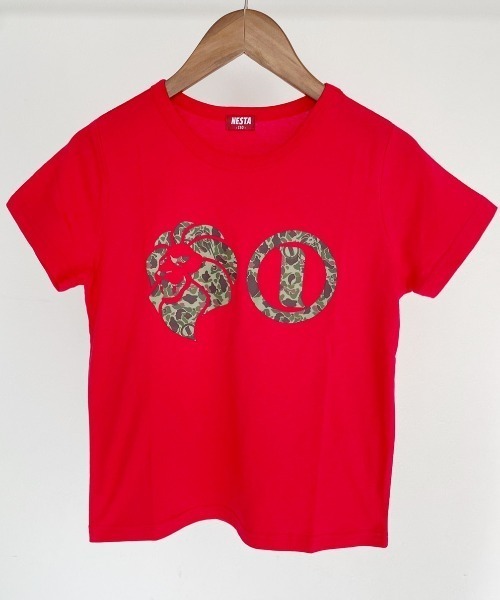 NESTA(ネスタ)の「迷彩柄スターポイントグラフィックT(Tシャツ/カットソー・キッズ・ブラック/レッド・150/130/140/120)」の15枚目の写真