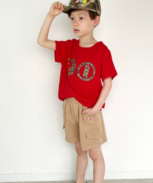 NESTA(ネスタ)の「迷彩柄スターポイントグラフィックT(Tシャツ/カットソー・キッズ・ブラック/レッド・150/130/140/120)」の11枚目の写真