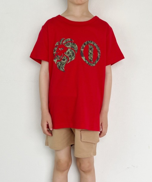 NESTA(ネスタ)の「迷彩柄スターポイントグラフィックT(Tシャツ/カットソー・キッズ・ブラック/レッド・150/130/140/120)」の10枚目の写真