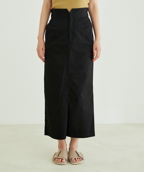 SALON adam et rope'（サロン アダム エ ロペ）の「【洗える】ストレッチフロントスリットタイトスカート（スカート・レディース・ブラック/キャメル/カーキ・M/S）」の7枚目の写真