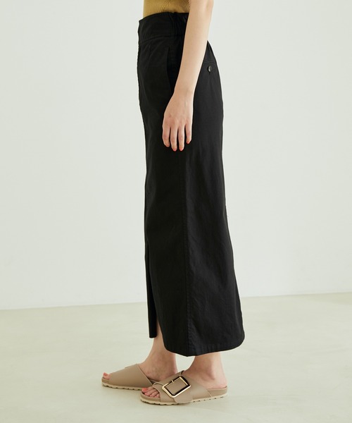 SALON adam et rope'（サロン アダム エ ロペ）の「【洗える】ストレッチフロントスリットタイトスカート（スカート・レディース・ブラック/キャメル/カーキ・M/S）」の8枚目の写真