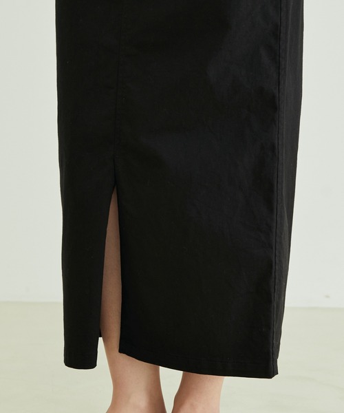 SALON adam et rope'（サロン アダム エ ロペ）の「【洗える】ストレッチフロントスリットタイトスカート（スカート・レディース・ブラック/キャメル/カーキ・M/S）」の16枚目の写真