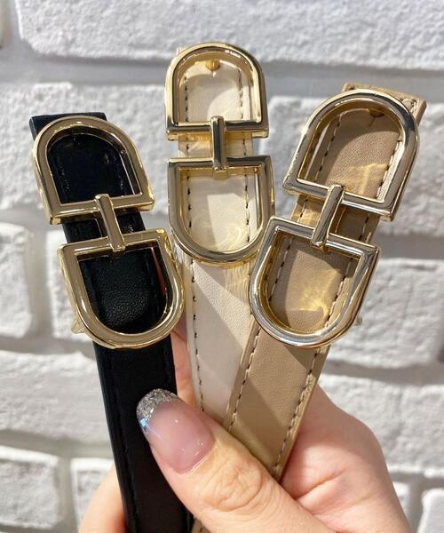 INGNI（イング）の「TOP式バックル／リバーシブルベルト（ベルト・レディース・ブラック/ベージュ/アイボリー・ONE SIZE）」の7枚目の写真
