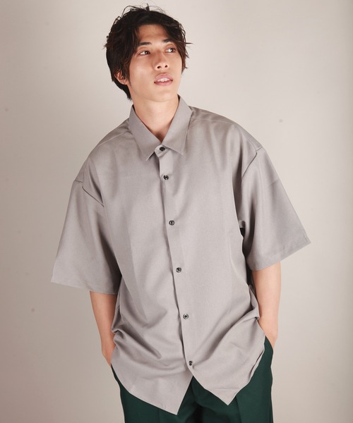 WESTSEA(ウエストシー)の「日本製 Reflax とろみシャツ ルーズシルエット半袖シャツ(シャツ/ブラウス・メンズ・ブラック/パープル/グリーン/ホワイト/ブルー/グレー/イエロー・M/L)」の14枚目の写真
