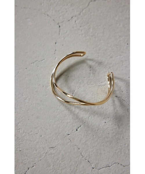 STYLEMIXER（スタイルミキサー）の「ダブルラインメルトバングル（バングル/リストバンド・レディース・ゴールド/シルバー・FREE）」の2枚目の写真