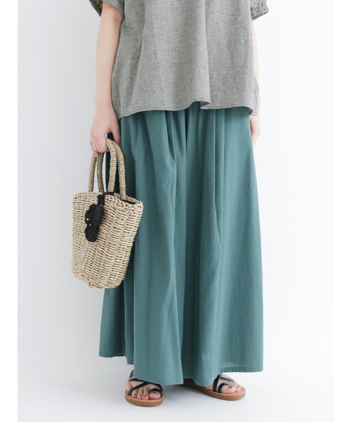 Samansa Mos2（サマンサ モスモス）の「ハカマパンツ（その他パンツ・レディース・ブラック/ベージュ/グリーン/モカ/キナリ・ﾌﾘ-）」の5枚目の写真