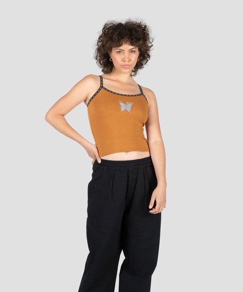 HUF(ハフ)の「WINGED RIB TANK / HUF ウィメンズ タンクトップ(タンクトップ・レディース・ブラック/オレンジ系その他・SMALL/MEDIUM)」の2枚目の写真