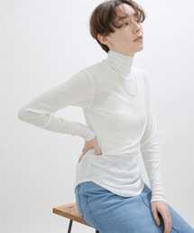 SALON adam et rope' | 【Smile Cotton】片袋タートルネックプルオーバー(Tシャツ/カットソー)