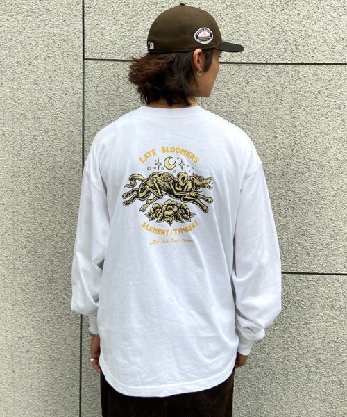 ELEMENT(エレメント)の「ELEMENT/エレメント×TINBER! コラボモデル ビッグシルエット バックプリントロンT BC022-056(Tシャツ/カットソー・メンズ・グリーン/ブラック/ホワイト・XL/M/L)」の16枚目の写真