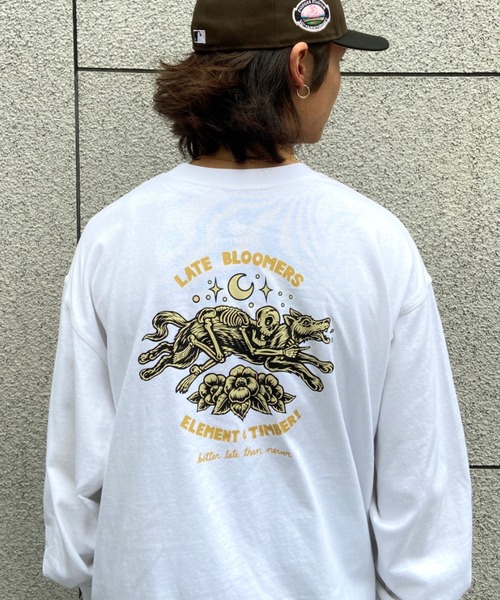 ELEMENT(エレメント)の「ELEMENT/エレメント×TINBER! コラボモデル ビッグシルエット バックプリントロンT BC022-056(Tシャツ/カットソー・メンズ・グリーン/ブラック/ホワイト・XL/M/L)」の17枚目の写真