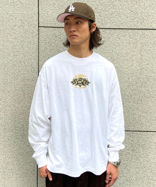 ELEMENT(エレメント)の「ELEMENT/エレメント×TINBER! コラボモデル ビッグシルエット バックプリントロンT BC022-056(Tシャツ/カットソー・メンズ・グリーン/ブラック/ホワイト・XL/M/L)」の14枚目の写真